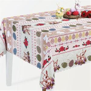 Voksdug med påskeharen og påskeæg